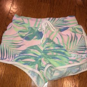 pink tropical shorts